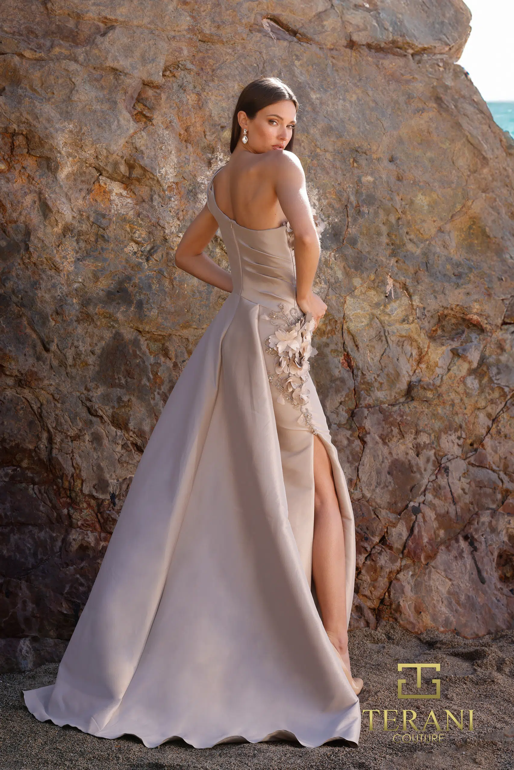 Bodycon Long With Overskirt Evening Dress Style 252E5116 - Image 2