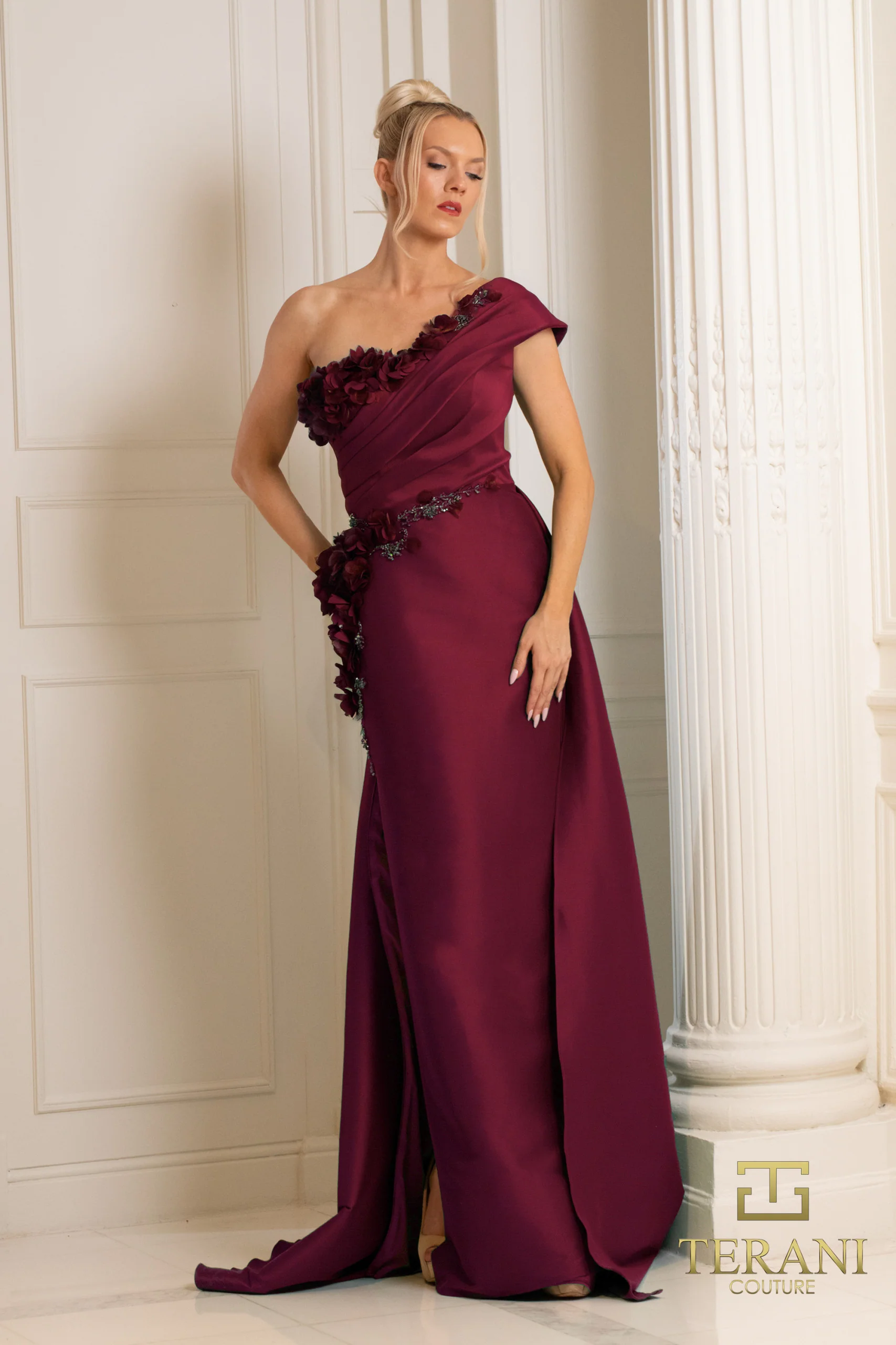 Bodycon Long With Overskirt Evening Dress Style 252E5116 - Image 3