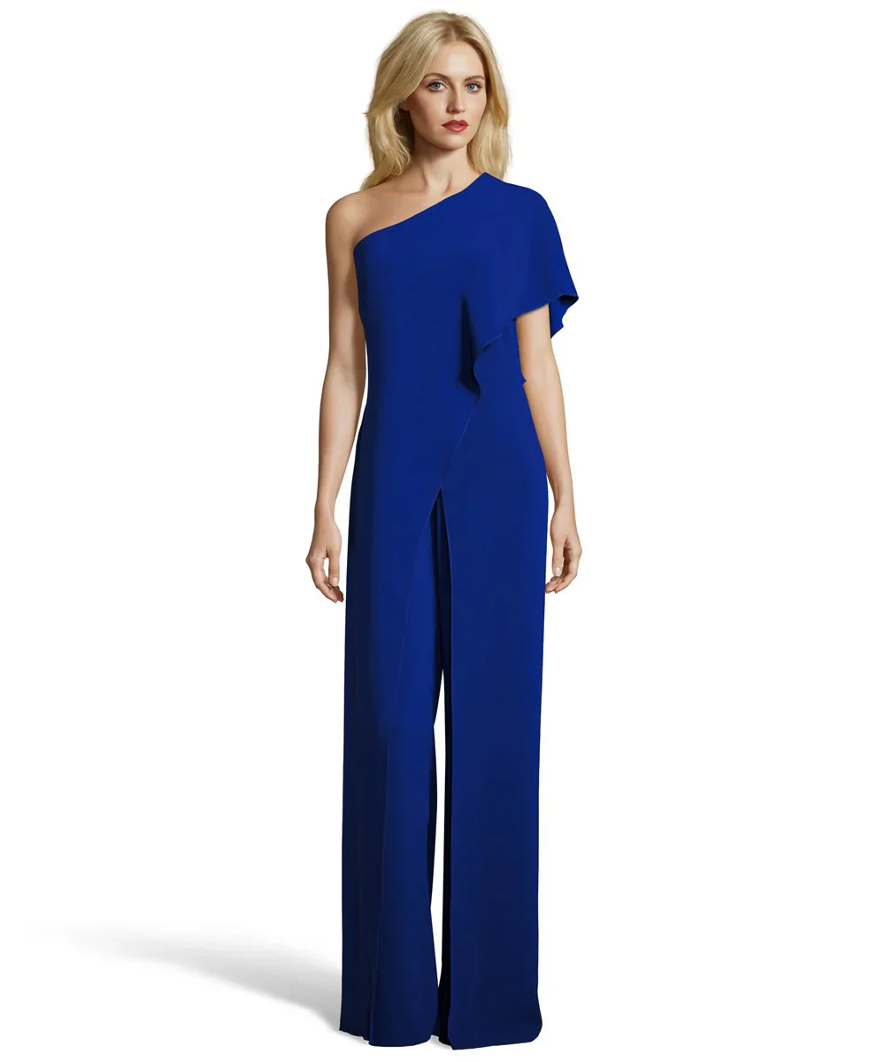 One Shoulder Asymmetrical Jumpsuit Style 11651 - Image 4