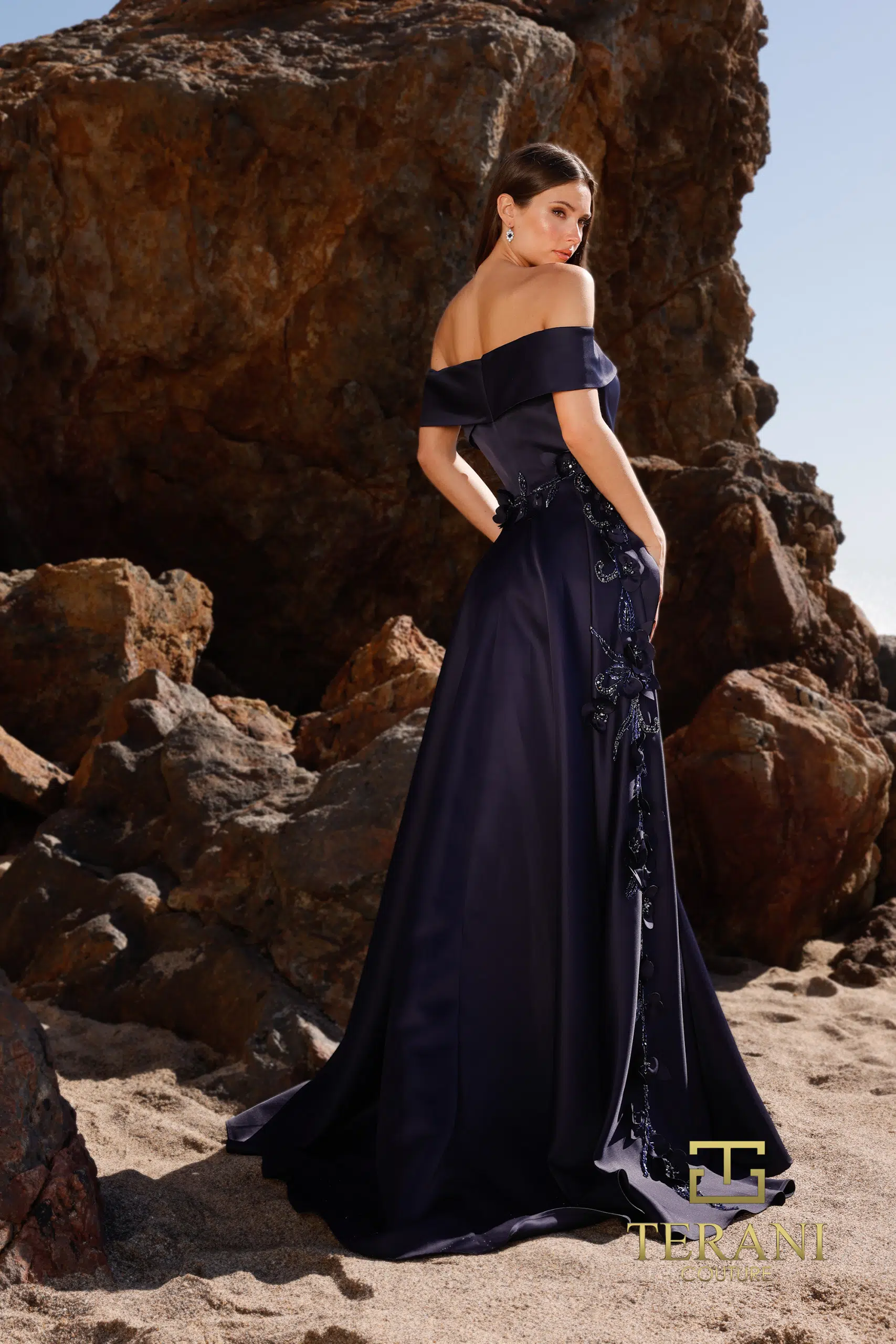 Off Shoulder Long Long MOB Dress Style 252M5317 - Image 2