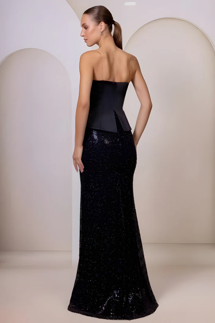 Strapless Sequin Evening Gown Style 9574 - Image 2