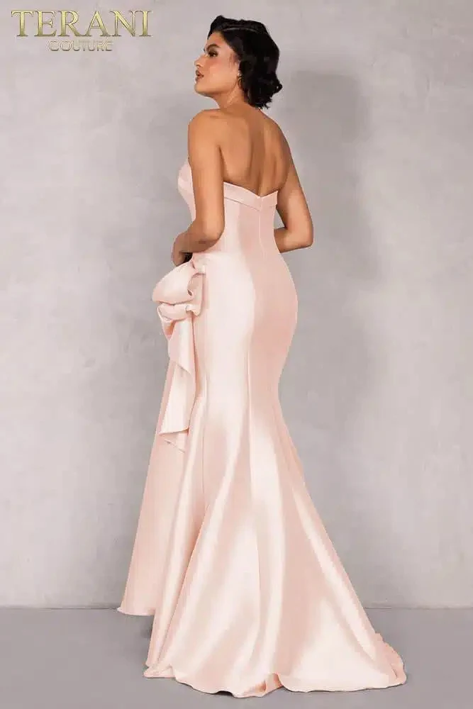 Off-Shoulder Neckline Draped Bow Gown Style 2111P4019 - Image 5